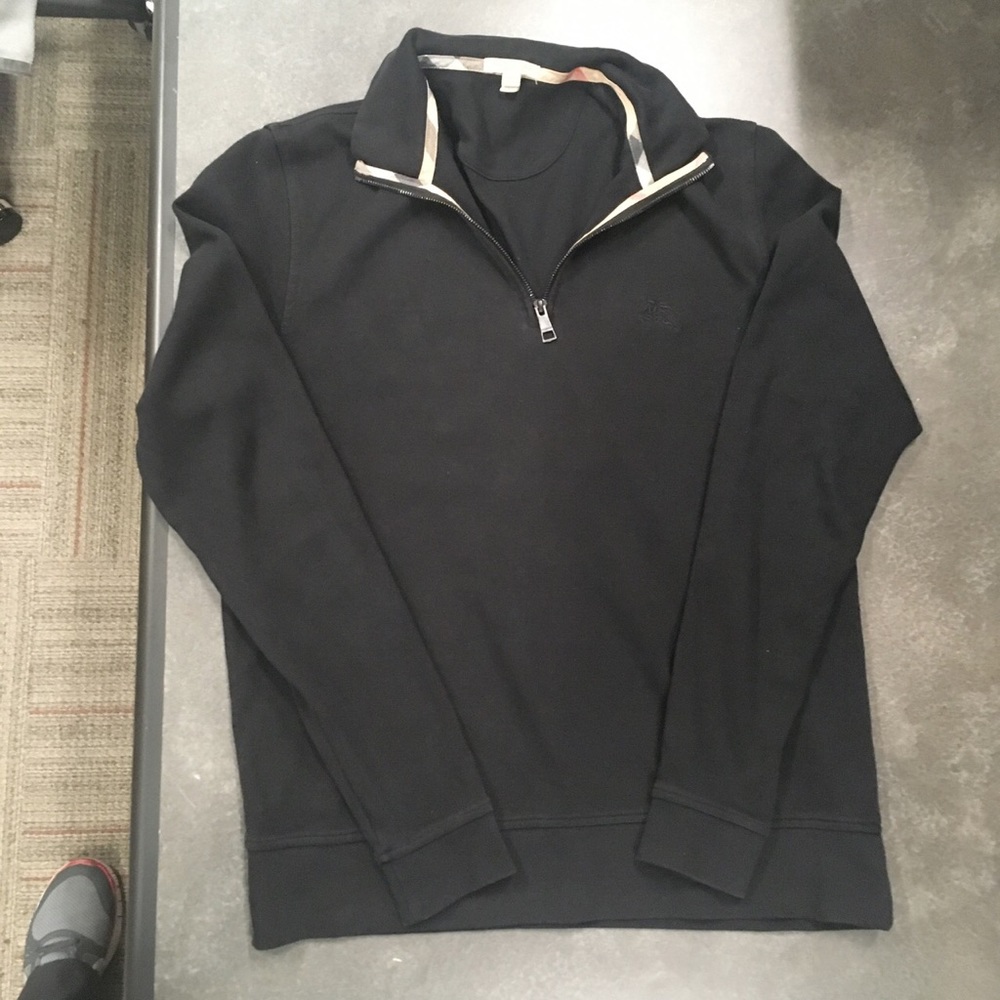 Burberry Brit black 1/4 zip sweater size large men
